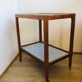 Rolling service 50s/60s in oak and bluish vinelia