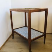 Rolling service 50s/60s in oak and bluish vinelia