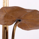 Floor lamp of gilded brass with marble base, 1970 France