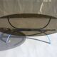 Table basse ovale verre et acier