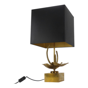 lampe fleur stylisée - laiton