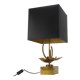Lampe fleur stylisée en laiton doré