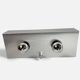 Pair of Space Age wall sconces in brushed aluminium – 1970s/80s