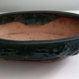 Pot à Bonzaï en grès émaillé vert