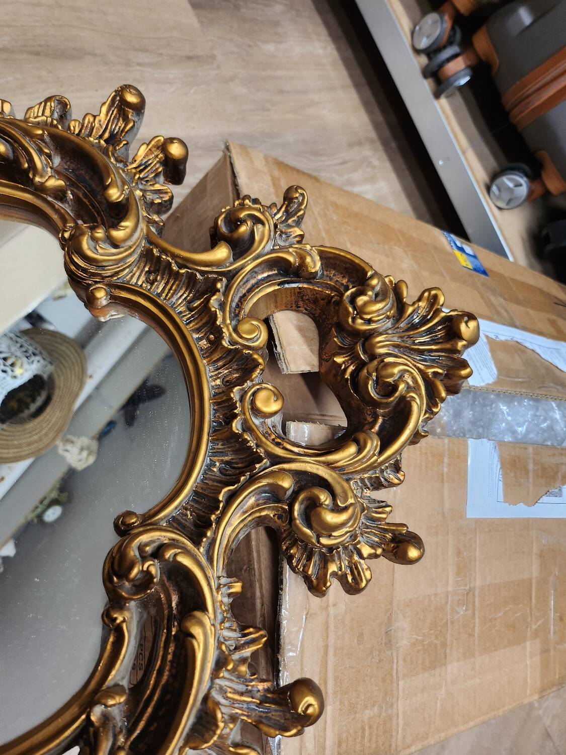 Wooden mirror 66x44cm