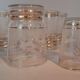 Service of 14 gold-plated and engraved glasses with a deer in the woods design from 1950