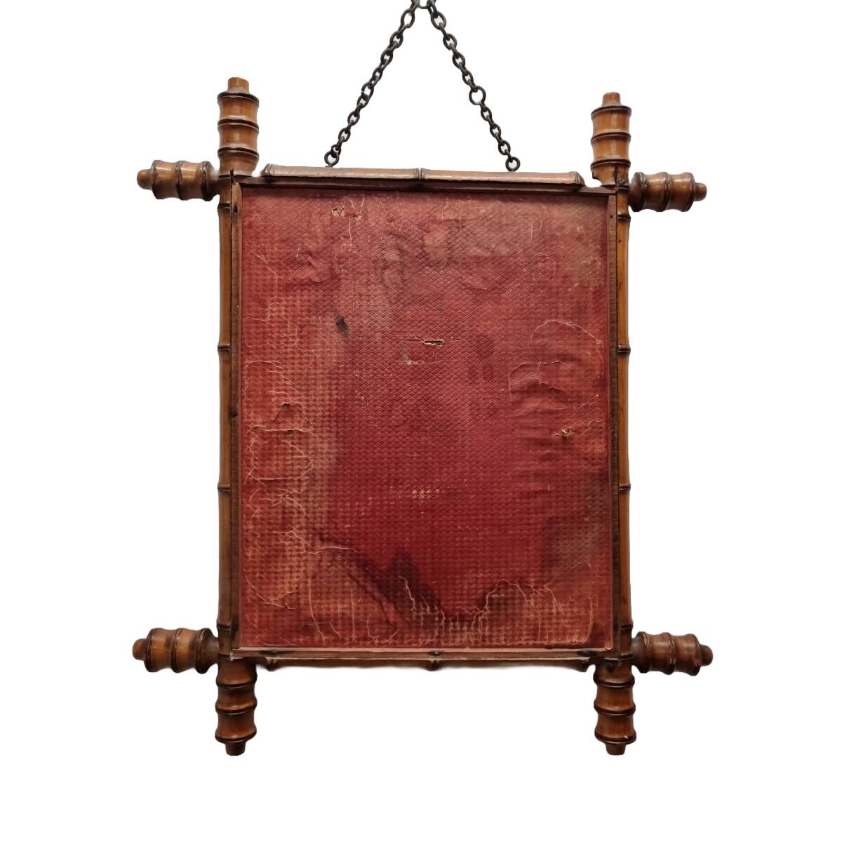 Vintage Faux Bamboo Mirror, 1950s