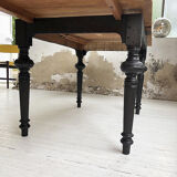Ancient oak farm table with extensions 218 cm