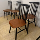 Set of 5 Tapiovaara chairs model Fanett