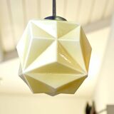 Art Deco  cream opaline glass pendant lamp