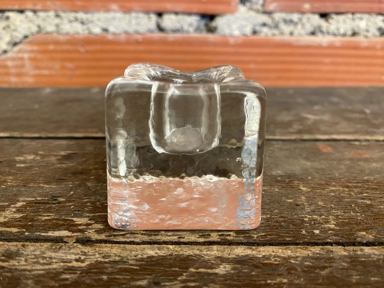 Set of 6 Blenko Ice Design Candle Holders Glass 1970s Vintage