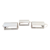 Set de 3 appliques vintage orientable métal laqué blanc, IKEA 1980