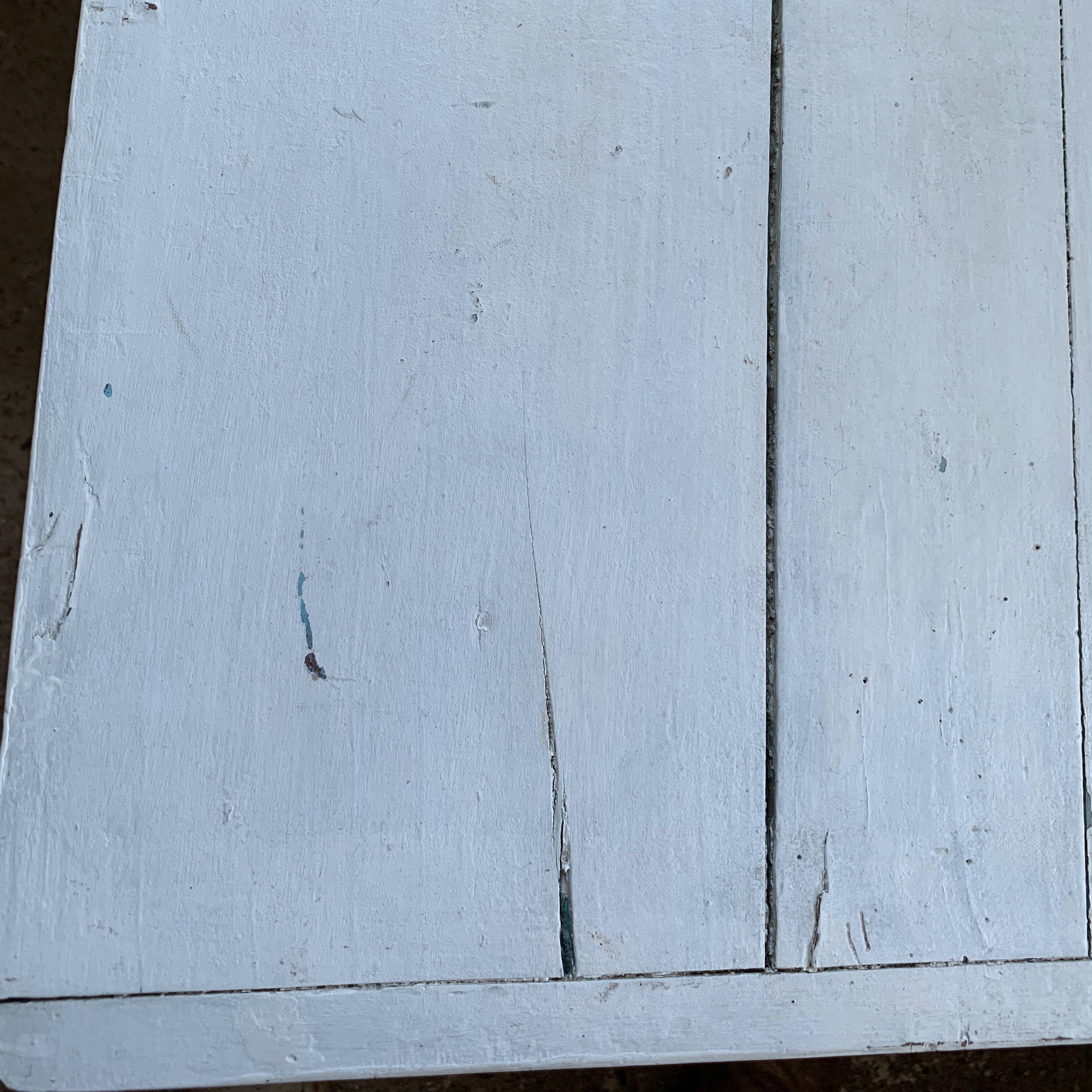 Desk table in its original white