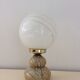 Vintage lamp from the 70s in marble and opaline