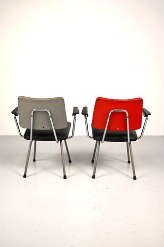 Chaises à cadre tubulaire, ensemble de 2
