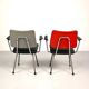 Chaises à cadre tubulaire, ensemble de 2
