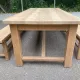2 stripped farmhouse benches in solid oak, 1970, 175cm.
