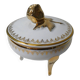 antique sweet jar in white and gold porcelain