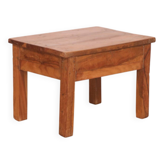Ancienne table de chevet en teck birman