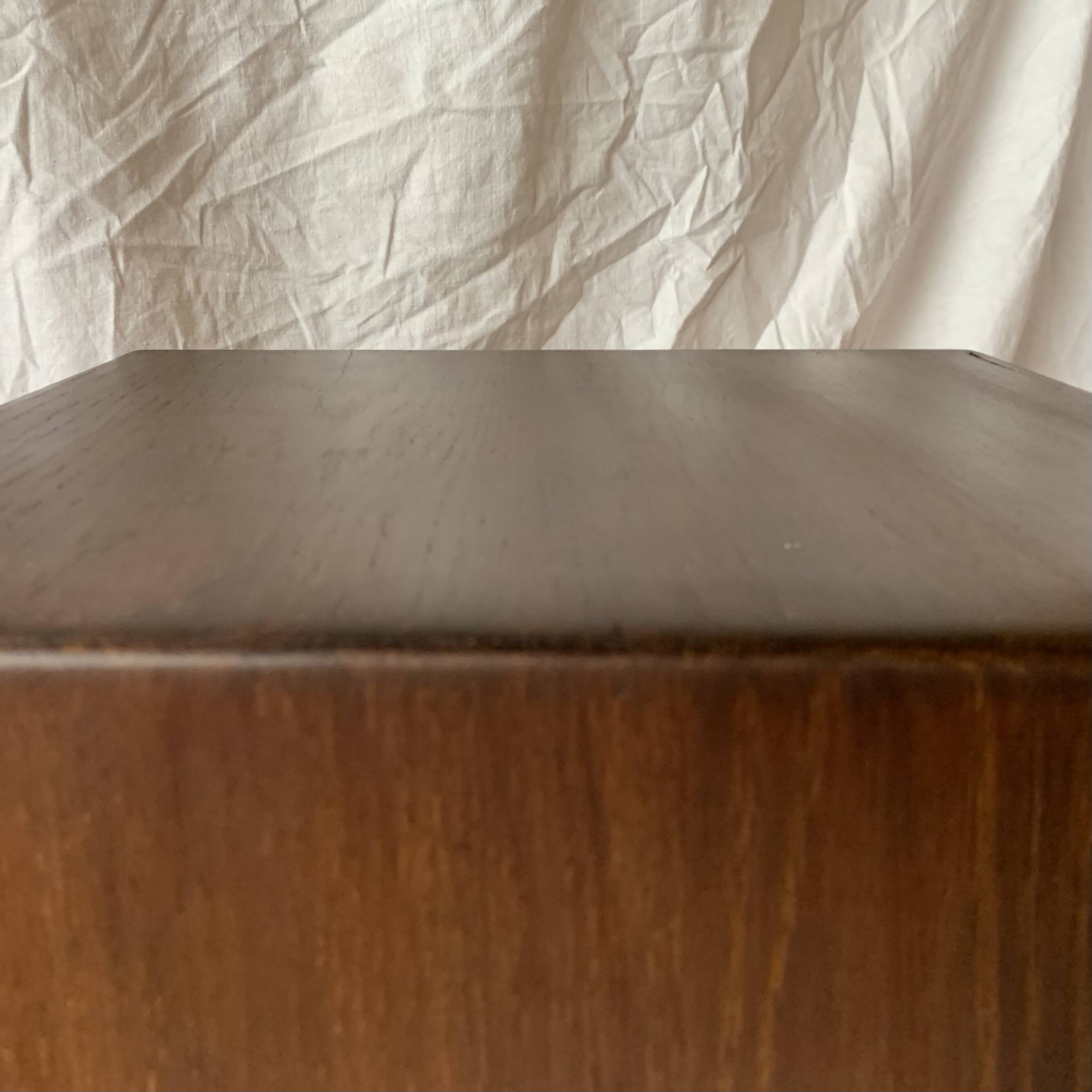 Old wooden desk cabinet - 4 drawers