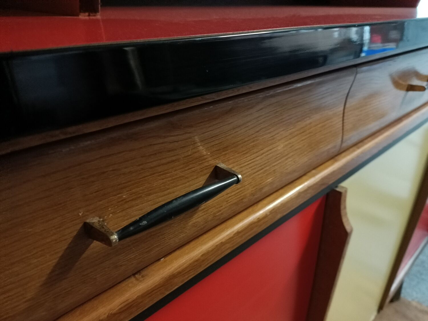Formica and wood sideboard