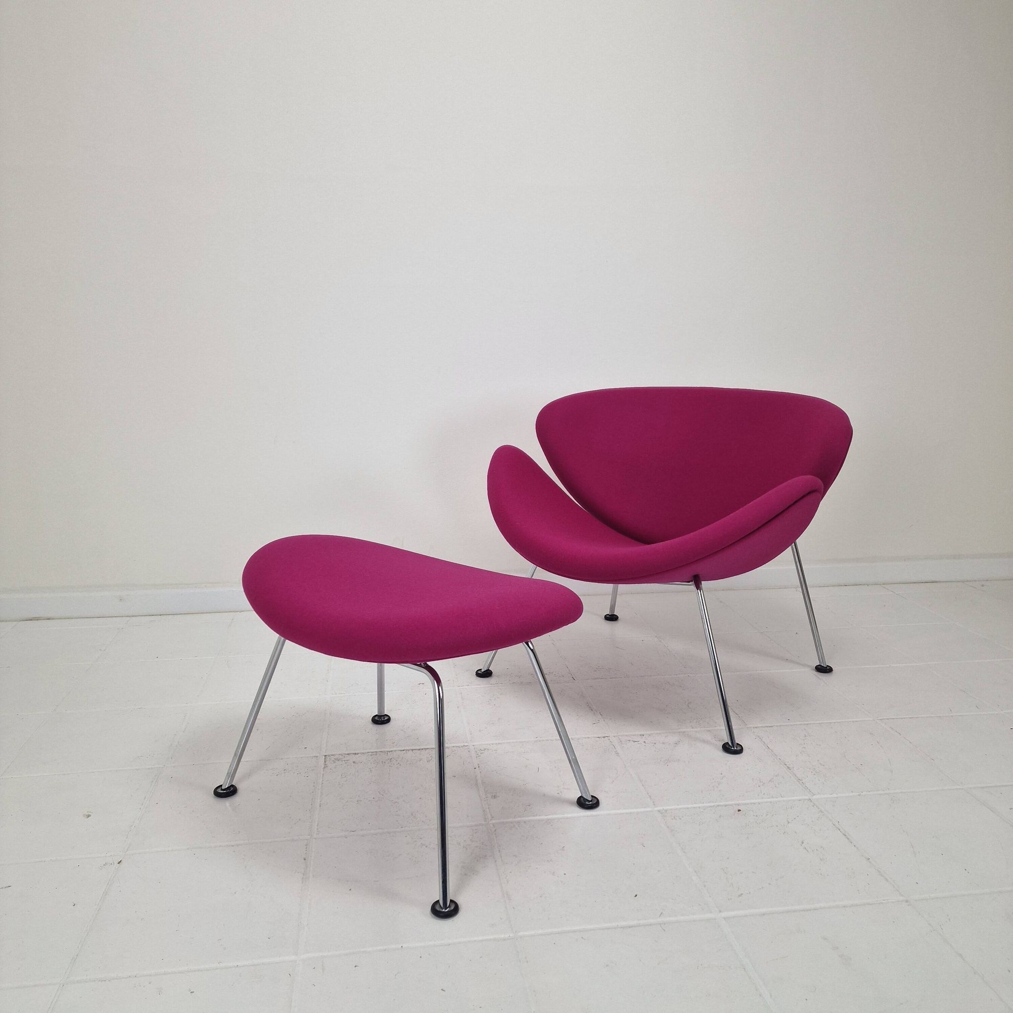 Orange Slice Chair with Ottoman by Pierre Paulin for Artifort, 1980s