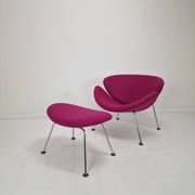 Orange Slice Chair with Ottoman by Pierre Paulin for Artifort, 1980s