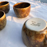 Lot 8 tasses en grès émaillé