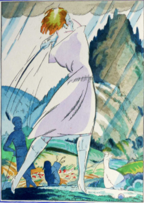 Original lithograph stencil Robert Bonfils Golf board III 1920