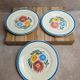 Set of 6 ironstone plates HBC – Rustic Model – Hand-painted floral design