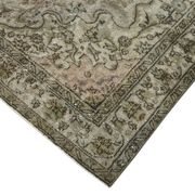Handwoven overdyed turkish 1970s 163 cm x 265 cm grey carpet