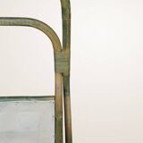 Pair of curved bamboo armchairs