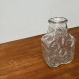 Vintage German glass vase model on the rocks by Lars Hellsten for Walther Glas, 1970s.