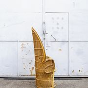 Fauteuil Emmanuelle en osier, années 70