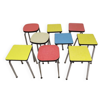 Lot de tabourets formica