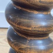 Turned wooden side table