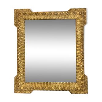 Miroir style Napoléon III 43x37 cm, doré