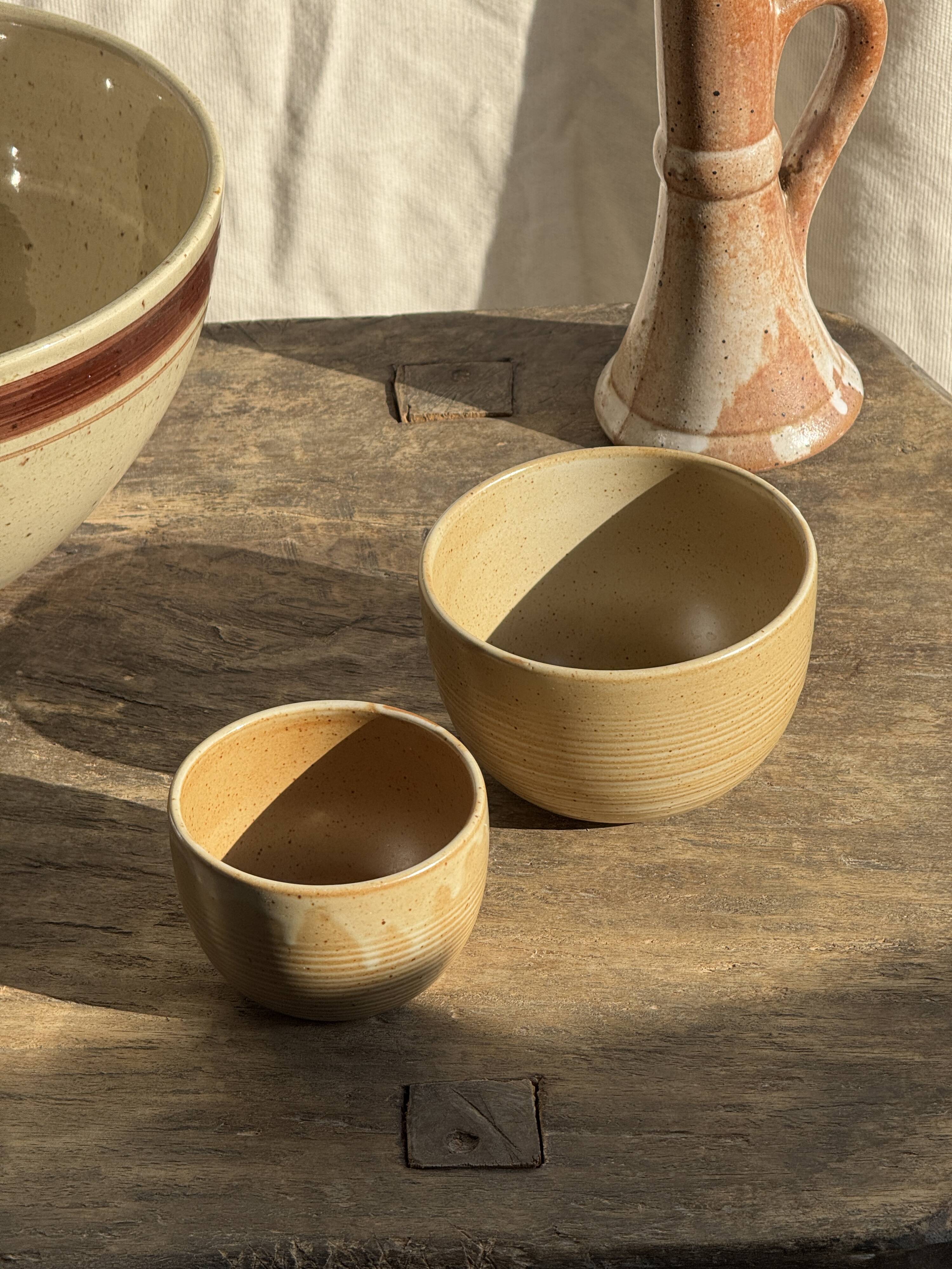 Mini stoneware bowl CNP Village France H7.5 D12