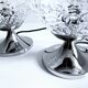 Pair of Vintage Glass Bubble Bedside Lamps