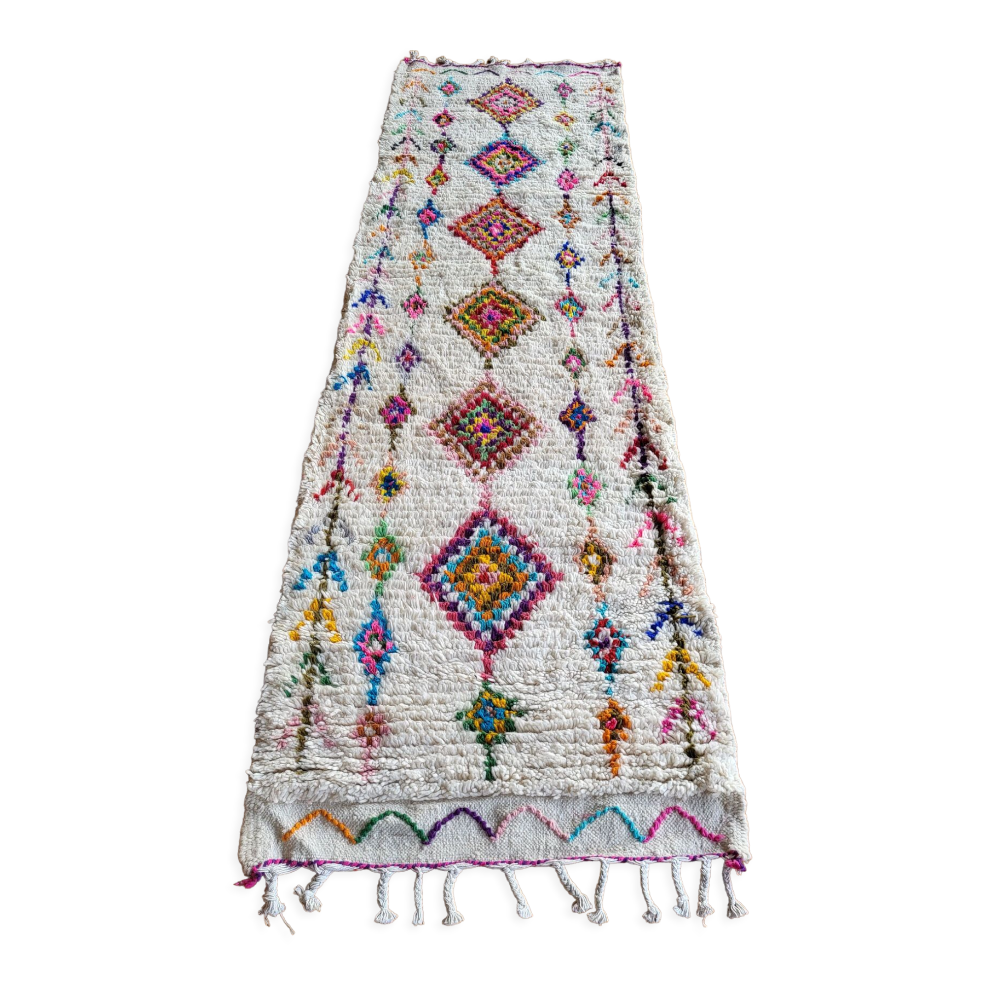 Azilal corridor rug in wool 292 cm x 82