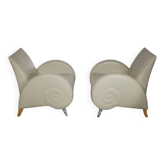 Leather snail house chairs