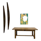 Extendable oak table, 1950s