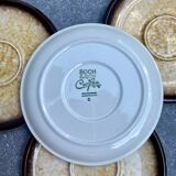 Set of 6 Boch La Louvière Corfu model saucers