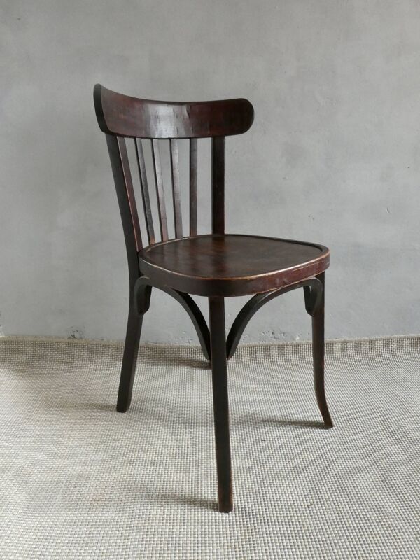 Chaise de bistrot Baumann, couleur acajou