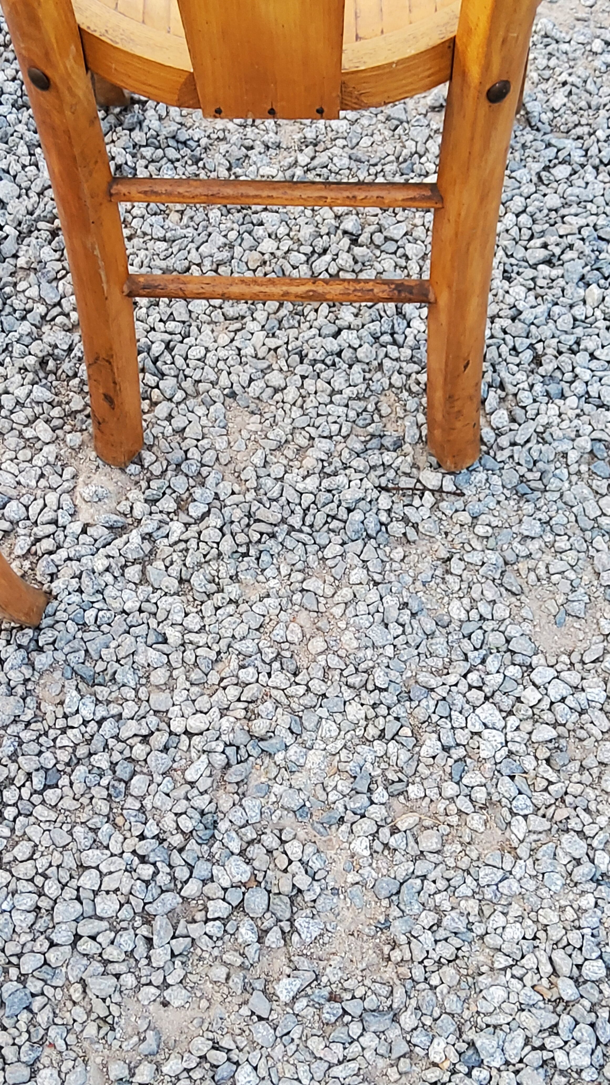 Set of 4 bistro chairs in beech and blond oak from the 50s