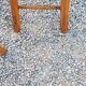 Set of 4 bistro chairs in beech and blond oak from the 50s