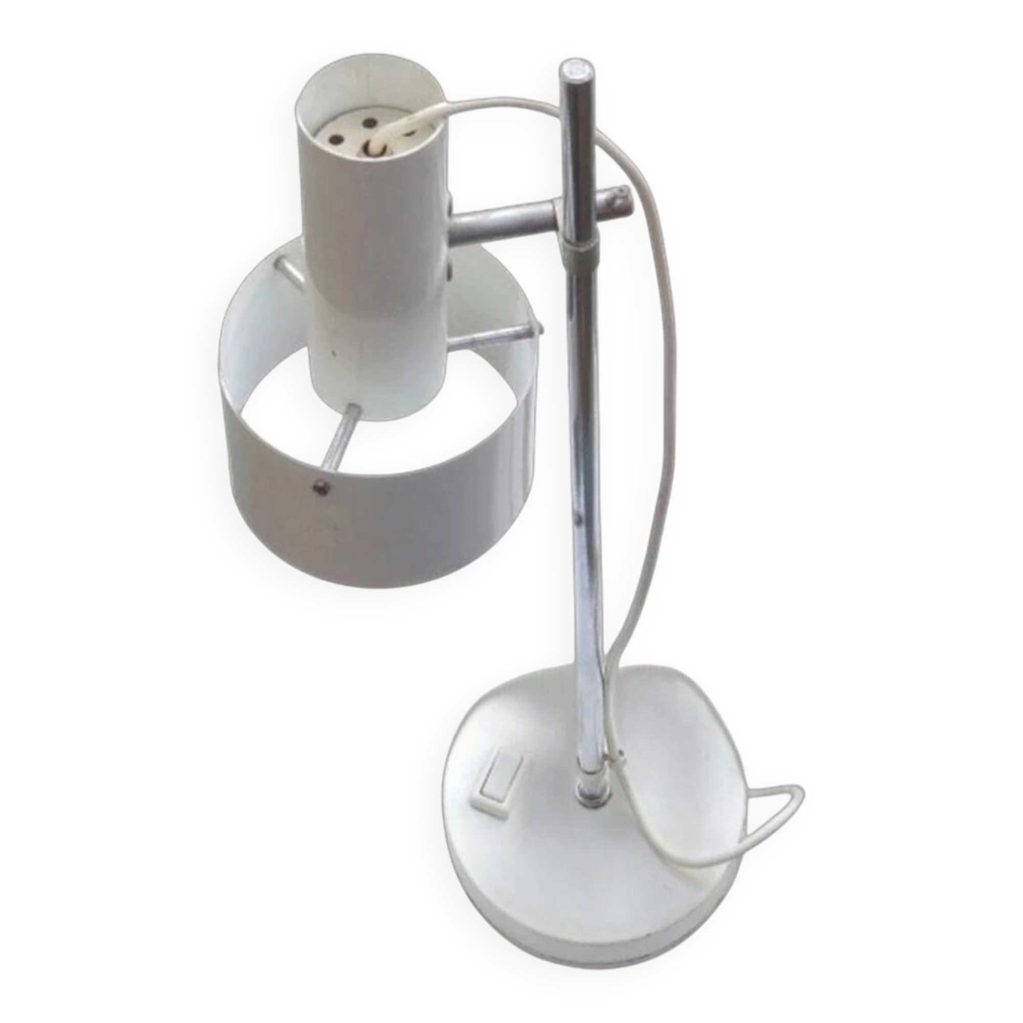 Alain richard - white desk lamp - guariche disderot era 1960