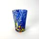 Set of 6 blown glass Venetian glasses with Murano murrine.