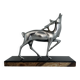 Silvered bronze sculpture signed by Michel Decoux.