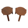 Pair of Mid Century Afrormosia Round Stacking Side Tables 1960s